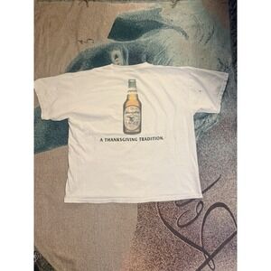Vintage Yuengling Thanksgiving Beer T-Shirt Large Distressed Faded Rare Promo